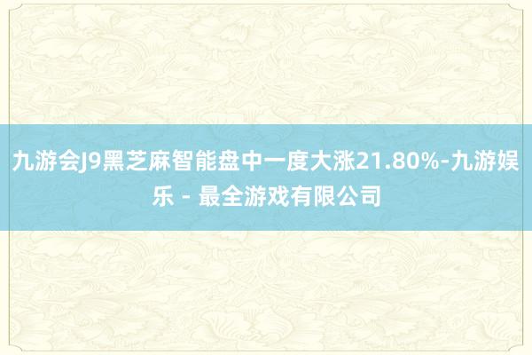 九游会J9黑芝麻智能盘中一度大涨21.80%-九游娱乐 - 最全游戏有限公司