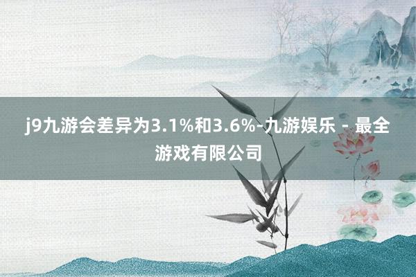 j9九游会差异为3.1%和3.6%-九游娱乐 - 最全游戏有限公司